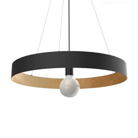 Lumicom Halo Suspension X E Max W M Tal Noir Mat Feuille D