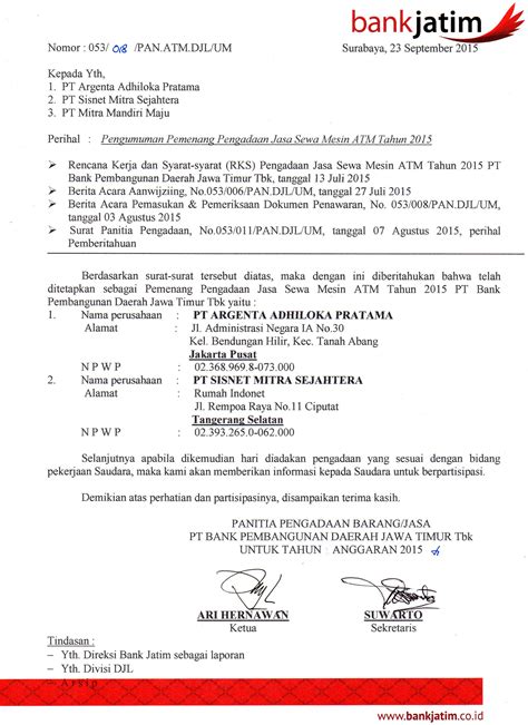 Contoh Surat Permohonan Pemasangan Mesin Atm Delinewstv