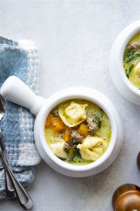 Sausage Butternut Squash Tortellini Soup