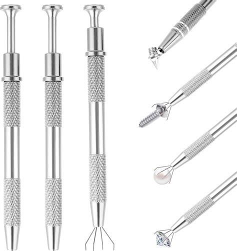 Grevosea Pack Piercing Ball Grabber Tool Stainless Steel Jeweler S