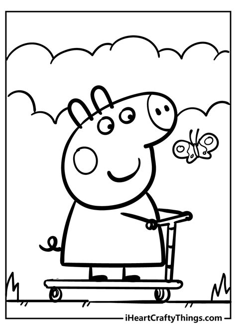 Peppa Pig Coloring Pages For Kids Printable