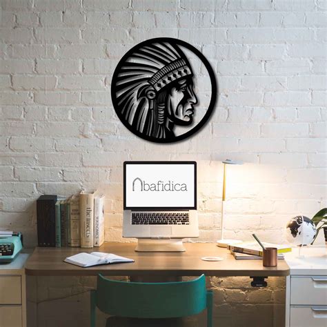 Metal Wall Art Native American Wall Decor Interior Decoration Etsy