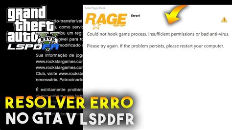 Como Resolver Erro Could Not Hook Game Process Insufficient