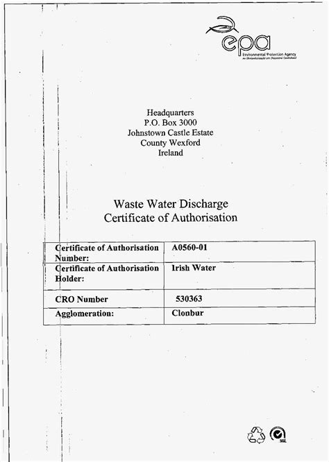 PDF Waste Water Discharge Certificate Of AuthorisationRc TI A Ce S