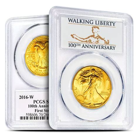 2016 W 1 2 Oz Gold Walking Liberty Half Dollar Centennial First