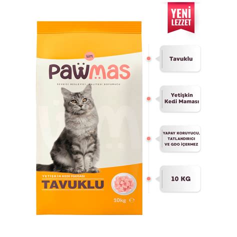 Pawmas Tavuklu Yetişkin Kedi Maması 10 kg Fiyatı