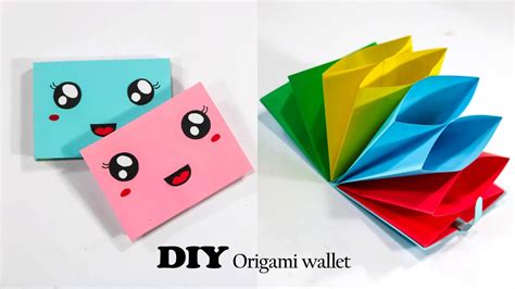 How To Make A Cute Paper Wallet Origami Wallet Diy Mini Paper