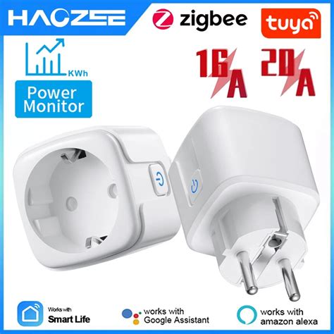 Tuya Smart Zigbee Plug A A Eu Outlet W Power Meter Compatiable