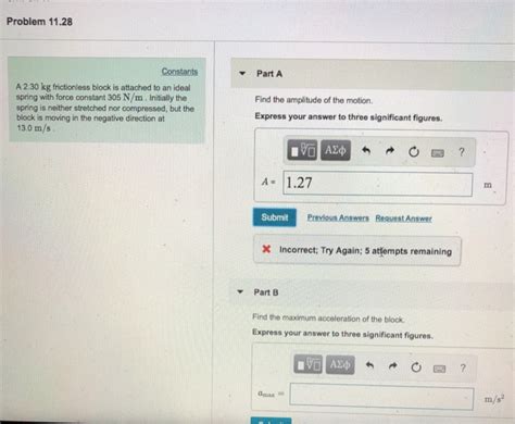 Solved Hw Ch Problem Part A Find The Amplitude Of Chegg