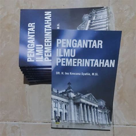 Jual Buku Pengantar Ilmu Pemerintahan Inu Kencana Syafiie Shopee