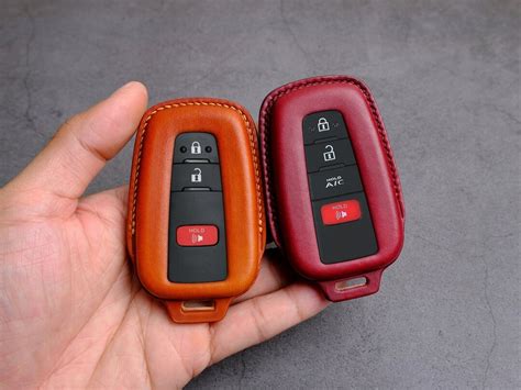 Toyota Prius Key Fob Cover Buttons Leather Key Case For Toyota