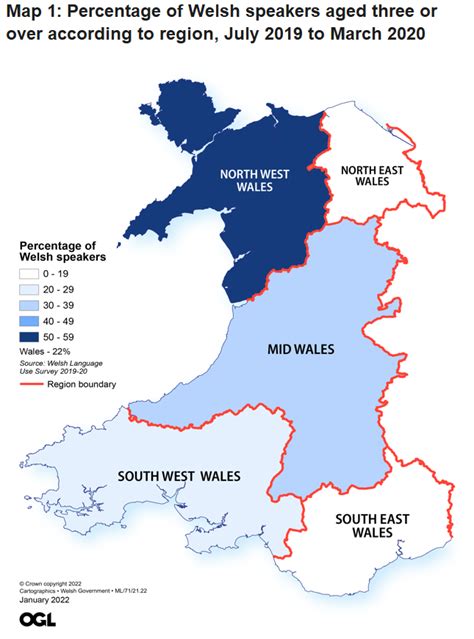 Welsh Language Map