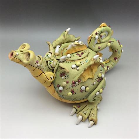 Whimsical Teapot Dragon Design Ceramic Pottery Creative Ceramic Teapots Tea Pots Ceramics