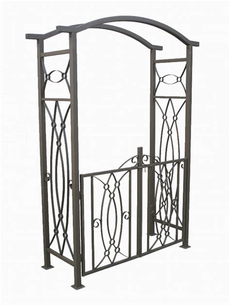 Constaine Wrought Iron Garden Arbor with Gate - Free Shipping Today ...