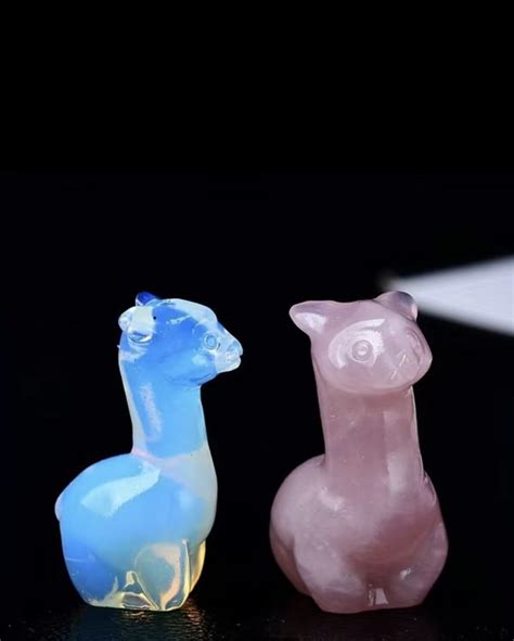 Crystal Stone Alpaca Figures Hilly Ridge Alpacas