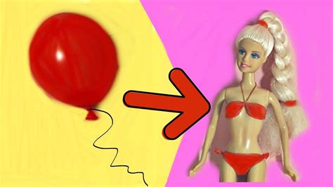 👙DIY - КУПАЛЬНИК ДЛЯ КУКЛЫ из воздушного шарика / Одежда для кукол ...
