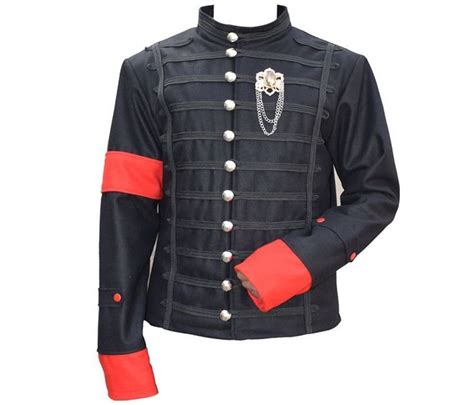 Gothic Mj Classic Jacket Men Handmade Hussars Wool Band Jacket