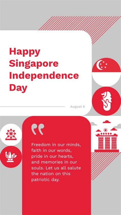 Singapore Independence Day Instagram Story Piktochart