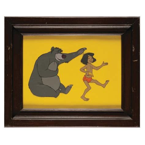 Jungle Book Production Cel Set Up Of Baloo And Mowgli