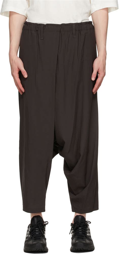 Issey Miyake Grey Seamless Bottom Basic Trousers Issey Miyake