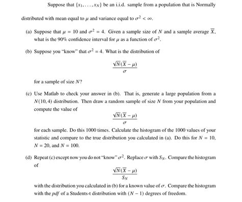 Solved Suppose That X1 XN Be An I I D Sample From A Chegg