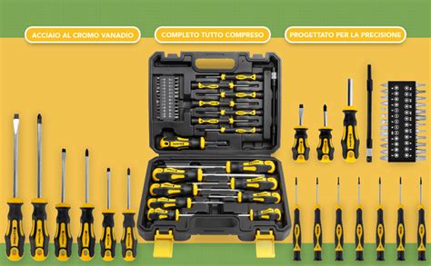 BLOSTM Set Cacciaviti Professionali 42pcs Magnetico Con Comoda