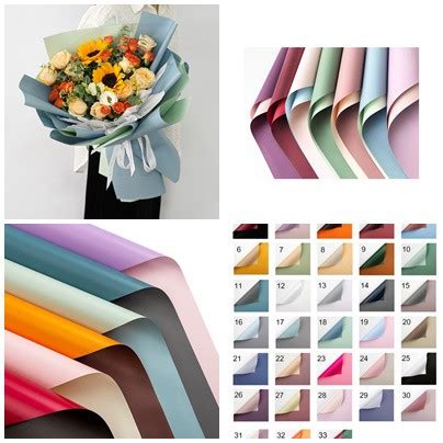 Jual Cellophane Bicolor Doff Kertas Wrapping Buket Hiasan Vas Guci