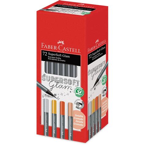 Lápis Grafite Ecolápis SuperSoft n 2 Glam Faber Castell CX 72 UN