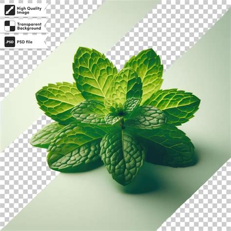 Premium Psd Psd Mint Leaves On Transparent Background