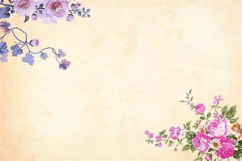 Flower Background Watercolor Floral Border Garden Frame Spring