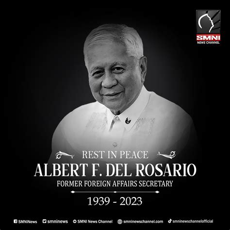 Smni News On Twitter Namayapa Na Si Dating Sec Albert Del Rosario