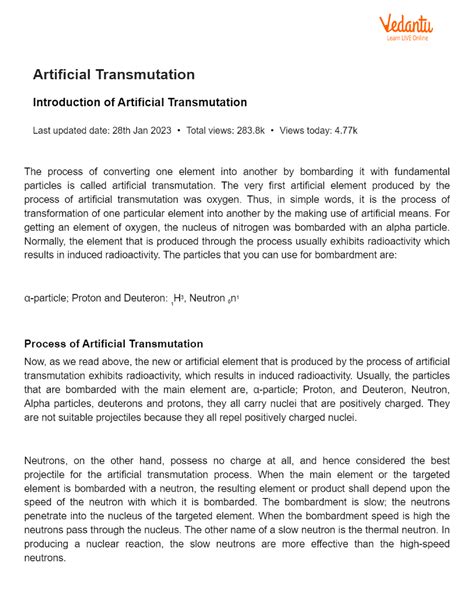 Artificial Transmutation - B.tech CSE - Studocu