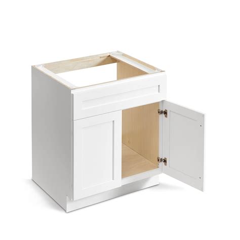 Valleywood Shaker White Sink Base Cabinet W 2 Doors 1 False Front