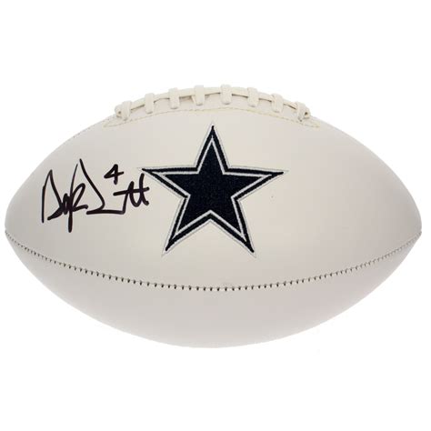 Dak Prescott Autographed Signed Dallas Cowboys White Panel Football ...