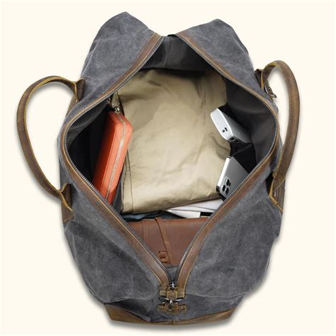 The Explorer Leather And Waxed Canvas Duffel Bag Western Leather Goods