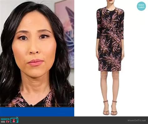 WornOnTV Vickys Black Printed Dress On NBC News Daily Vicky Nguyen