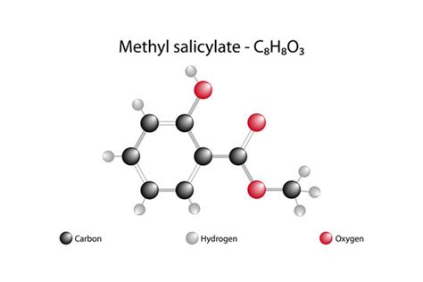 Structural Formula Of Methyl Salicylate