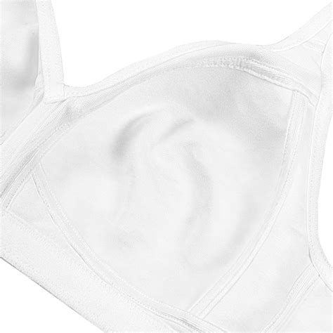 Deyllo Womens Wirefree Non Padded Plus Size Full Coverage Minimizer Bra White 36dd