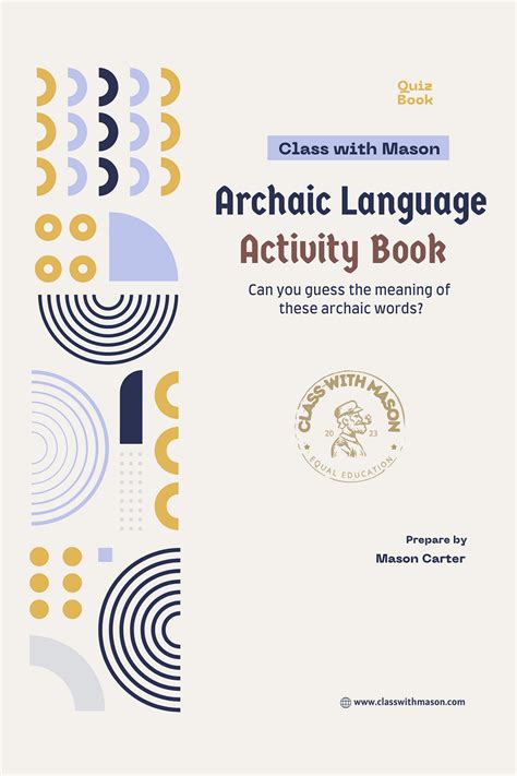 Archaic Language: Activity Book - Mushahid Syed - Medium