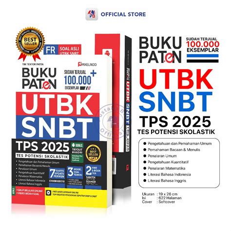 Jual Buku Paten Snbt 2025 Buku Paten Utbk Snbt Tps 2025 Lengkap