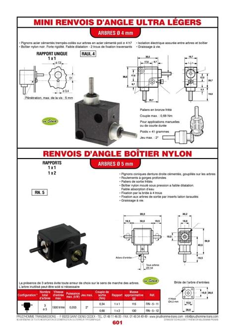 Page 601 MINI RENVOIS D ANGLE ULTRA LÉGERS RENVOIS DANGLE BOÎTIER