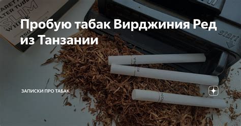 Пробую табак Вирджиния Ред из Танзании | Записки про табак | Дзен