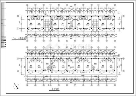 某公司六层外廊式宿舍全套建筑施工图宿舍楼土木在线