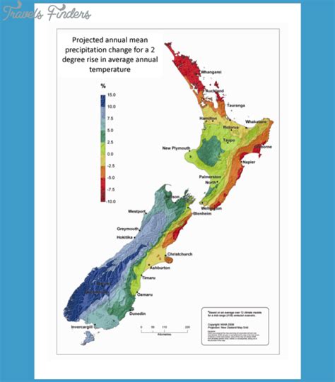 Climate Map Of New Zealand - TravelsFinders.Com