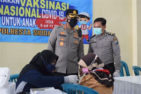 Gerai Vaksin 24 Jam Polresta Sidoarjo Layani Vaksinasi Anak 6 12 Tahun