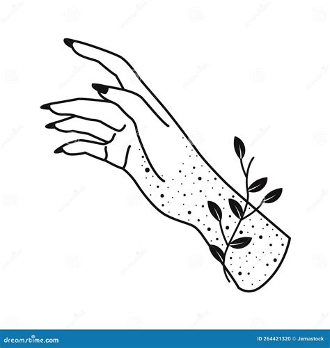 Hand Surreal Astrology Style Stock Vector Illustration Of Isolated