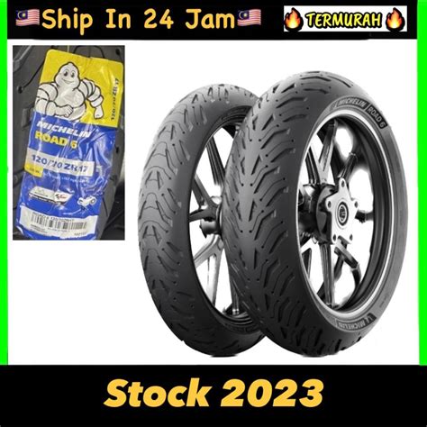 Michelin Road 6 120 70ZR17 Stock 2023 TYRE TIRES TAYAR TAYA Bunga ROAD6