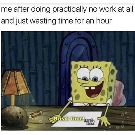 Spongebob Procrastination Meme