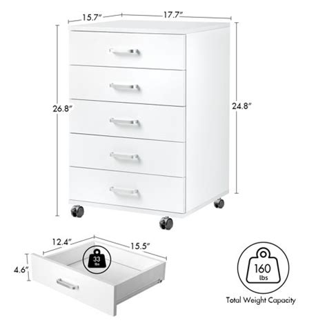 Tusy 5 Drawer Rolling Storage Chest And Reviews Wayfair