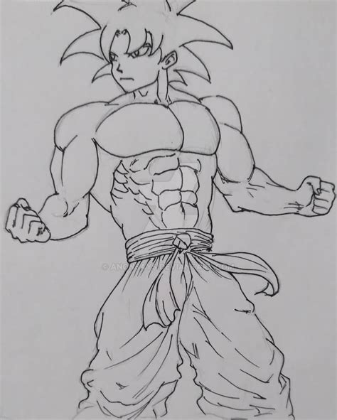 Goku Base Form Inked By Anonsays On Deviantart